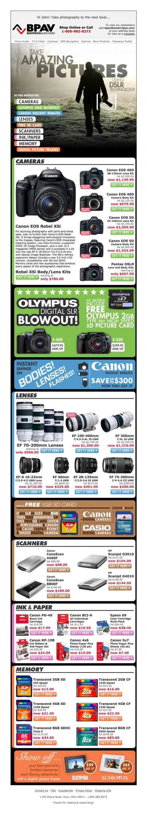 Best Price Audio Video newsletter