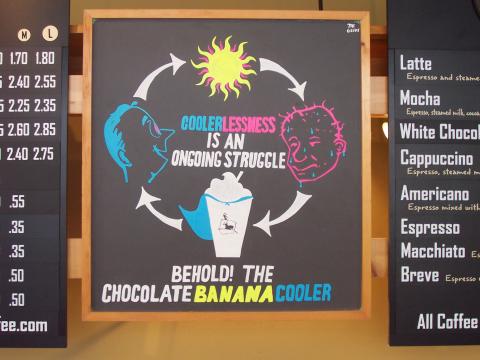 Coffee shop menu blackboard illustration