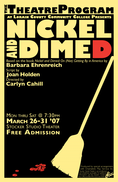 Nickel and Dimed theatrical poster design