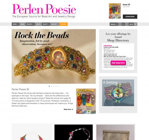 Perlen Poesie web design