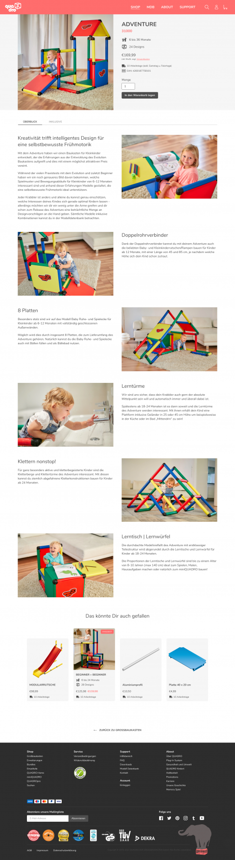QUADRO web design
