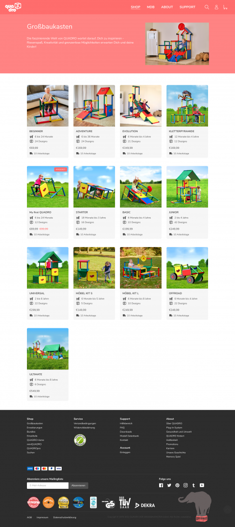 QUADRO web design