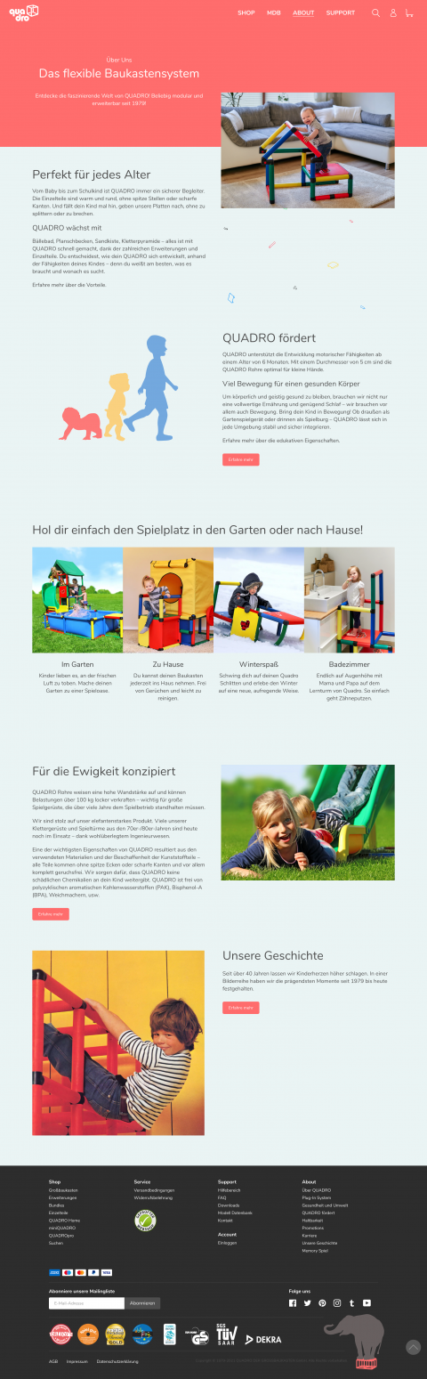 QUADRO web design